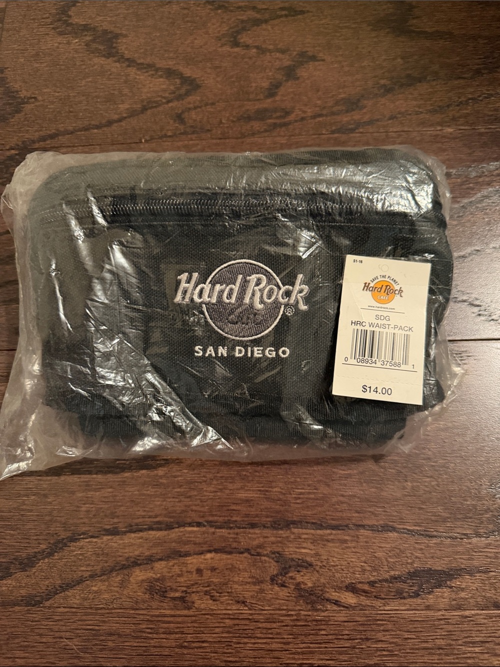 Hard Rock Cafe San Diego Black Waist Pack with Embroidered Logo